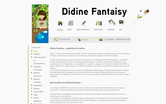 Site exemple DIDINE FANTAISY - Publicité &amp; création