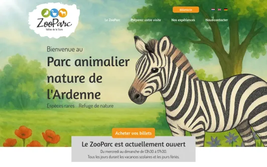 Site exemple ZooParc Vallée de la Sûre • Parc animalier nature de l&#39;Ardenne