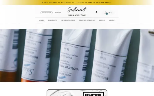 Site exemple SCHAAL ⎮ Handmade Artist&#39;s Colors